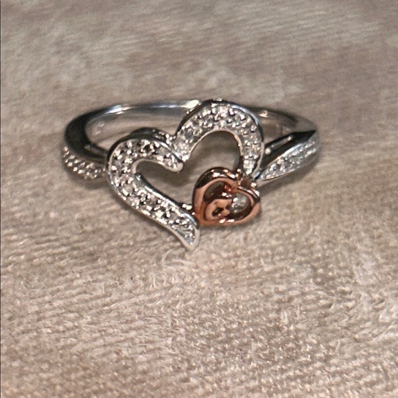 Brian Kosner Silver and Bronze Heart Ring - Picture 7 of 10